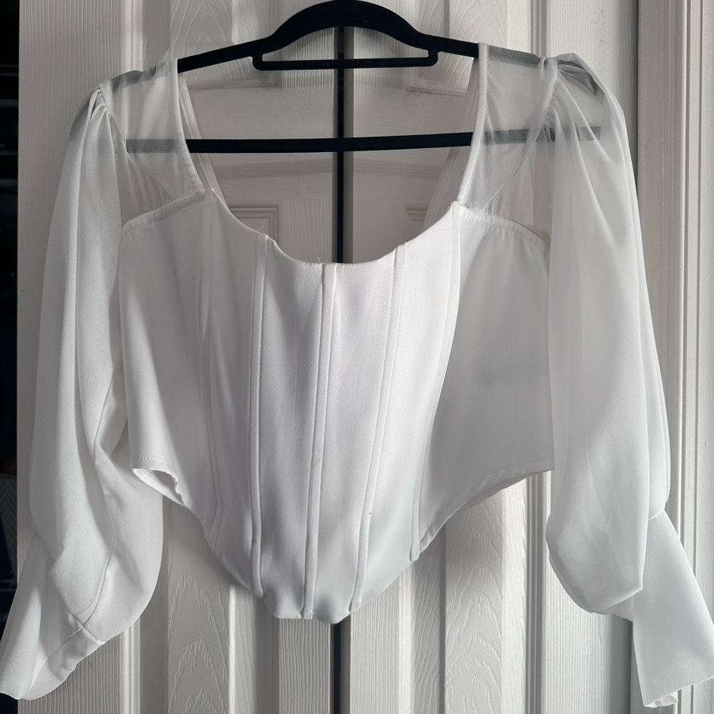 White Corset Crop Top🤍
